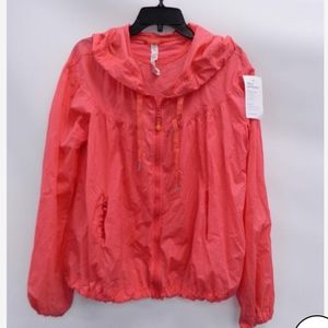 LULULEMON ATHLETICA Pink Nylon Full Zip Light Windbreaker Jacket Size 6